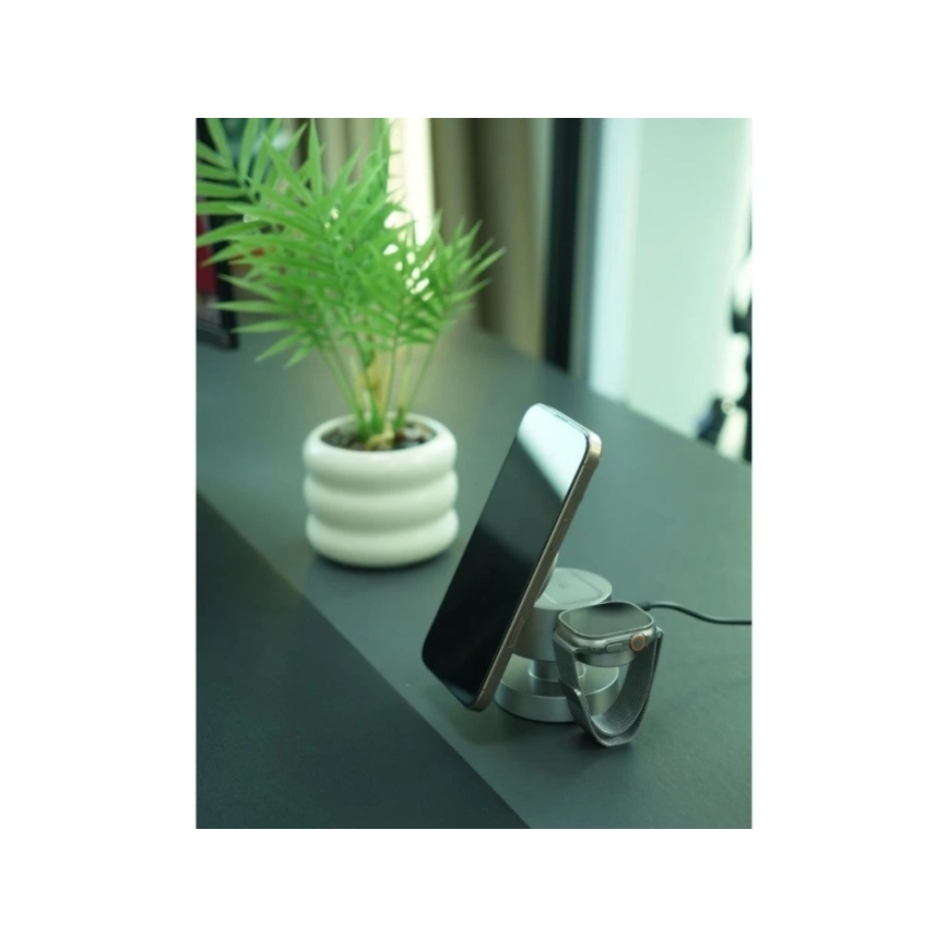 Winner Group - Langaton 4-in-1-latausasema MUSH8OOM 27W antrasiitti