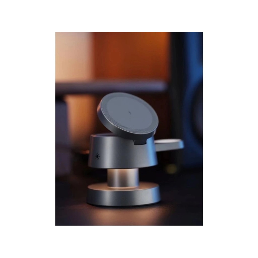 Winner Group - Langaton 4-in-1-latausasema MUSH8OOM 27W antrasiitti