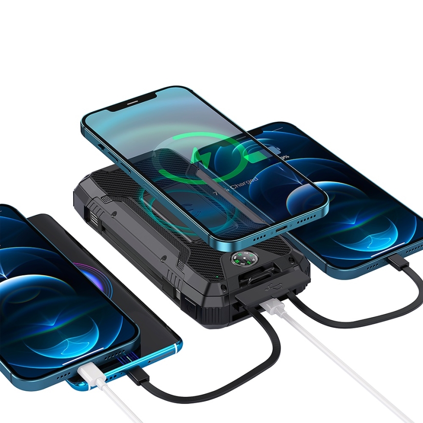 Winner Group - Laturi langattomalla latauksella ja aurinkokennopaneeli 20000 mAh 20W PD