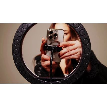 Winner Group - RGB-LED himmennettävä lattiavalaisin jalustalla ja vloggauspidikkeellä LED/10W/5V