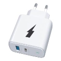Winner Group - Pikalatausadapteri 1xUSB-C + 1xUSB-A Power Delivery 38W valkoinen