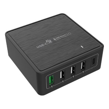 Winner Group - Pikalatausadapteri 5xUSB-C Power Delivery 60W musta