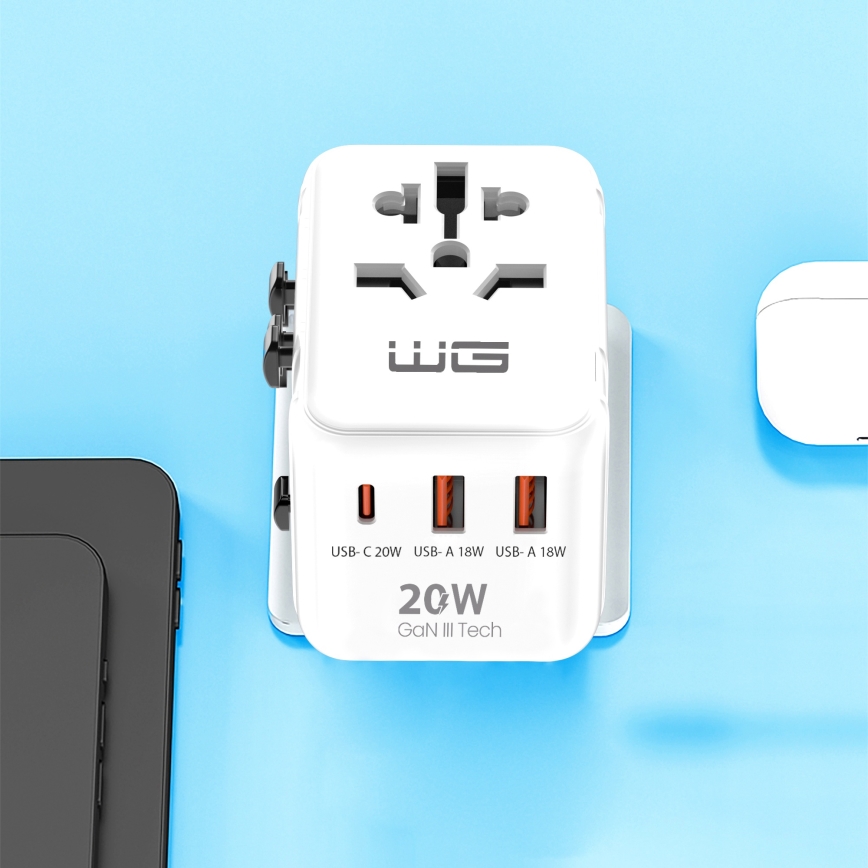 Winner Group - Power Delivery 20 W -pikalaturi matkakäyttöön, valkoinen