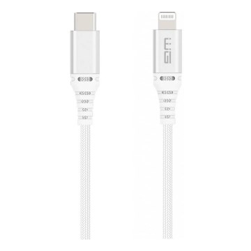 Winner Group - USB-kaapeli MFI Lightning / USB-C 1m valkoinen