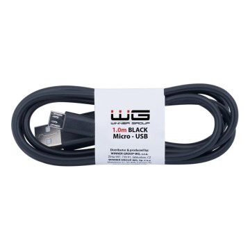 Winner Group - USB-kaapeli Micro USB / USB-A 1m musta