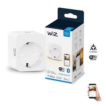 WiZ - Älykäs pistoke F 2300W + powermeter Wi-Fi SCHUKO