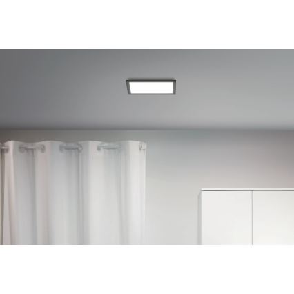 WiZ - LED Himmennettävä kattovalo SUPERSLIM LED/12W/230V 2700-6500K Wi-Fi musta