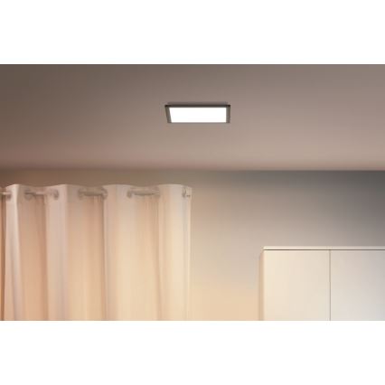 WiZ - LED Himmennettävä kattovalo SUPERSLIM LED/12W/230V 2700-6500K Wi-Fi musta