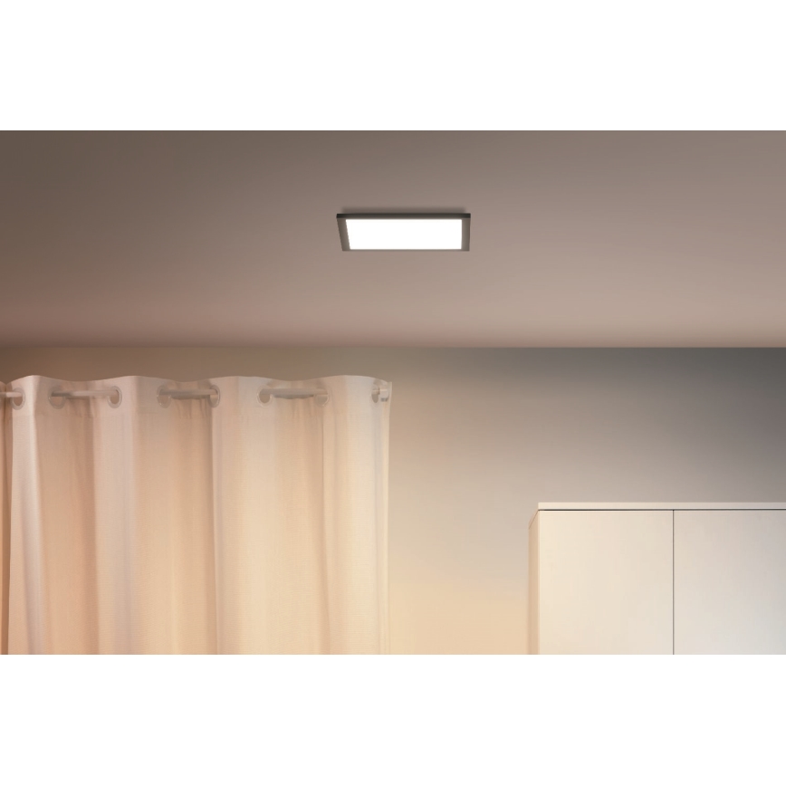 WiZ - LED Himmennettävä kattovalo SUPERSLIM LED/12W/230V 2700-6500K Wi-Fi musta