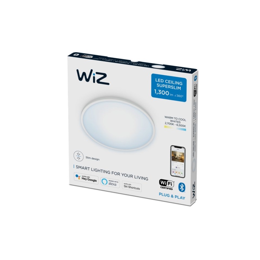 WiZ - LED Himmennettävä kattovalo SUPERSLIM LED/14W/230V 2700-6500K Wi-Fi valkoinen