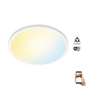 WiZ - LED Himmennettävä kattovalo SUPERSLIM LED/22W/230V 2700-6500K valkoinen Wi-Fi