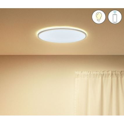 WiZ - LED Himmennettävä kattovalo SUPERSLIM LED/22W/230V 2700-6500K valkoinen Wi-Fi