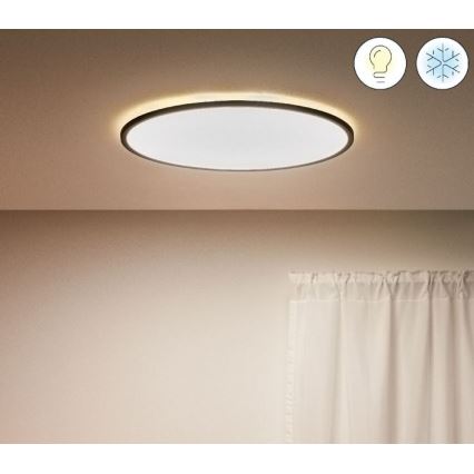 WiZ - LED Himmennettävä kattovalo SUPERSLIM LED/32W/230V 2700-6500K Wi-Fi musta