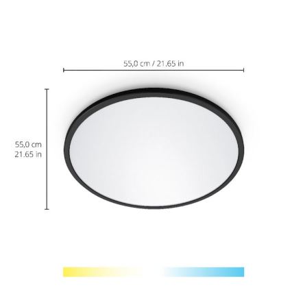 WiZ - LED Himmennettävä kattovalo SUPERSLIM LED/32W/230V 2700-6500K Wi-Fi musta