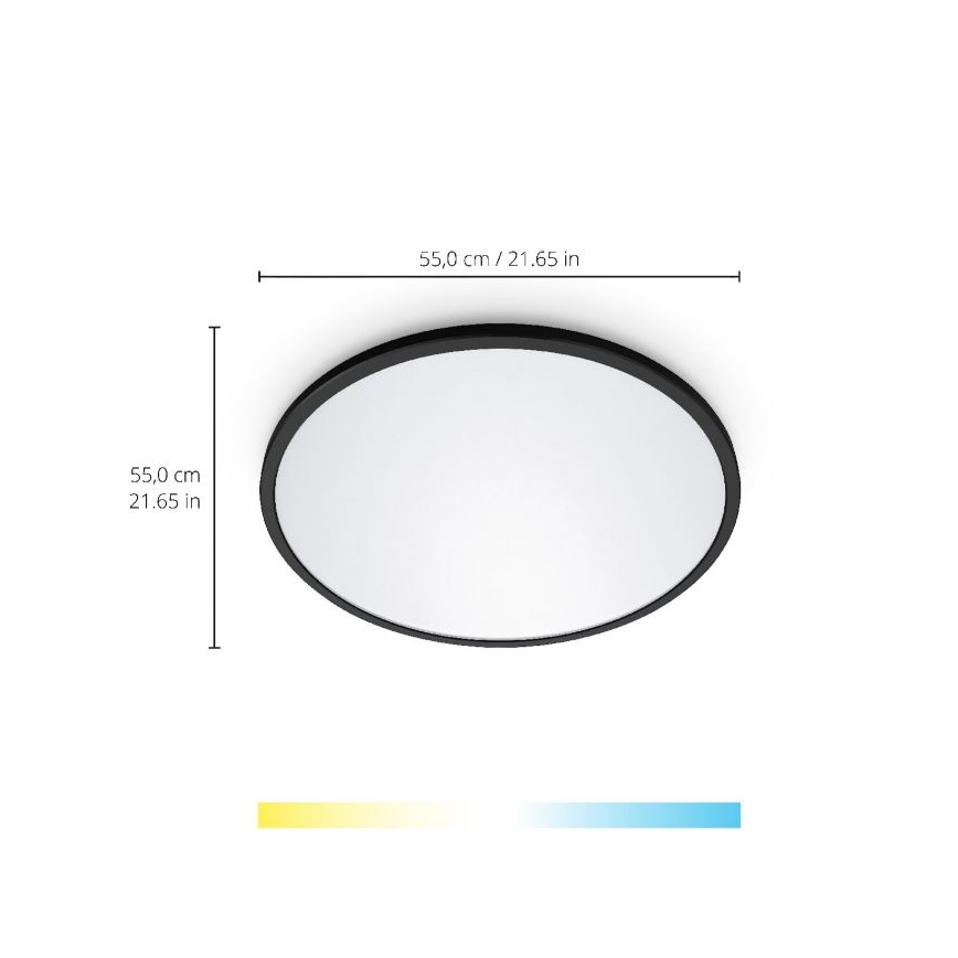 WiZ - LED Himmennettävä kattovalo SUPERSLIM LED/32W/230V 2700-6500K Wi-Fi musta