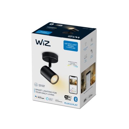 WiZ - LED Himmennettävä kohdevalo IMAGEO 1xGU10/4,9W/230V 2700-6500K CRI 90 Wi-Fi musta