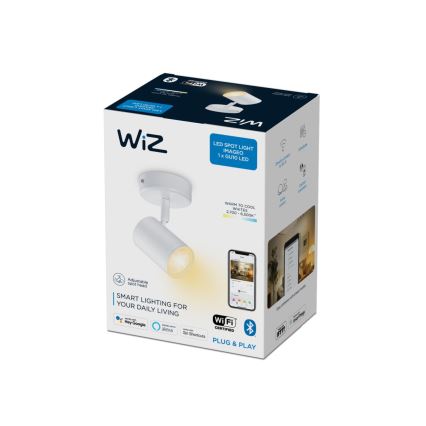 WiZ - LED Himmennettävä polttimo IMAGEO 1xGU10/4,9W/230V 2700-6500K CRI 90 Wi-Fi valkoinen