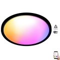 WiZ - LED RGB himmennettävä kattovalaisin SUPERSLIM LED/32W/230V 2700-6500K Wi-Fi musta
