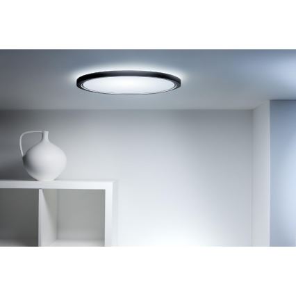 WiZ - LED RGB himmennettävä kattovalaisin SUPERSLIM LED/32W/230V 2700-6500K Wi-Fi musta