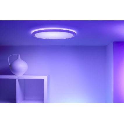 WiZ - LED RGB himmennettävä kattovalaisin SUPERSLIM LED/32W/230V 2700-6500K Wi-Fi valkoinen