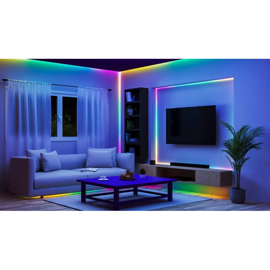 WiZ - LED RGBIC himennettävä nauha 10m LED/21W/230V 2700-6500K Wi-Fi