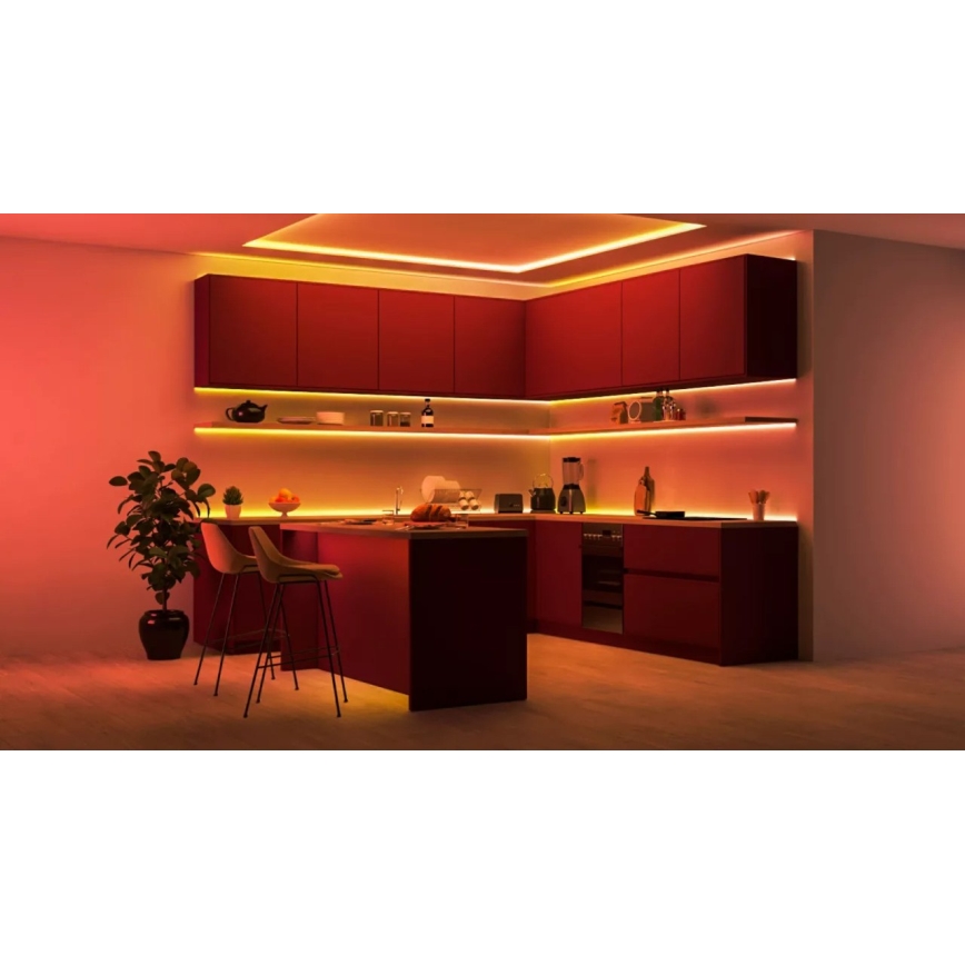 WiZ - LED RGBIC himmennettävä LED-nauha 4m LED/10,2W/5V 2700-6500K Wi-Fi