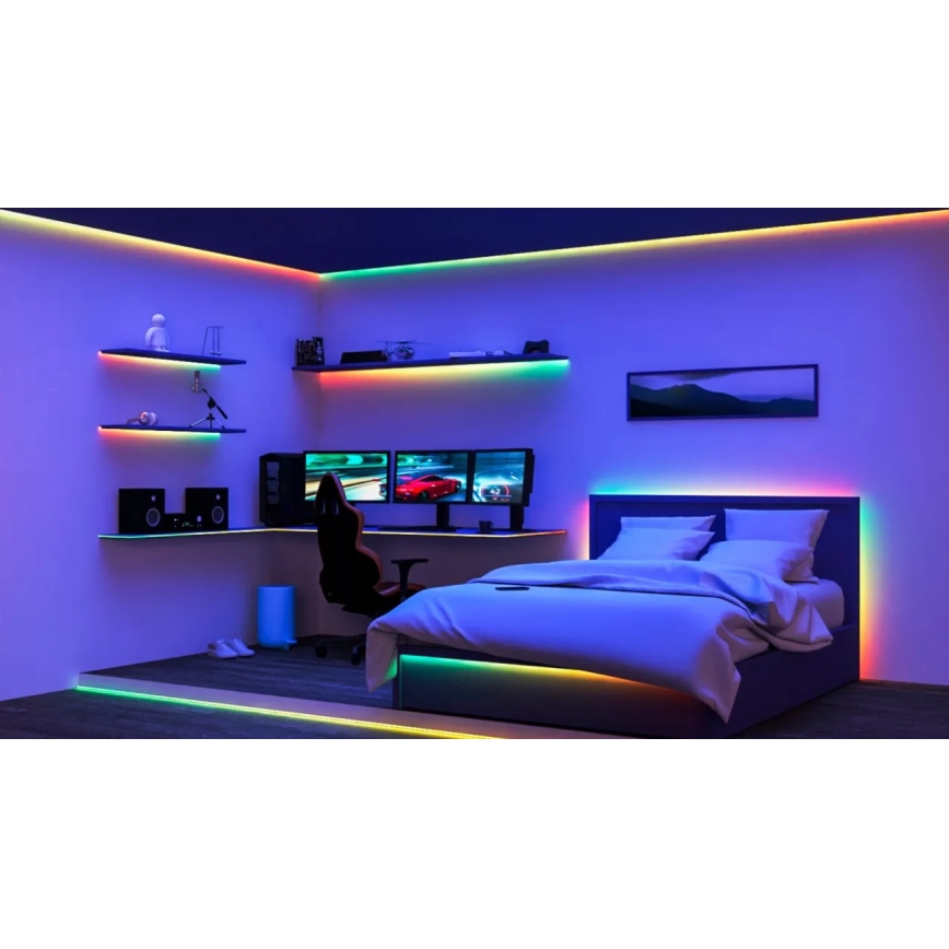 WiZ - LED RGBIC himmennettävä LED-nauha 4m LED/10,2W/5V 2700-6500K Wi-Fi