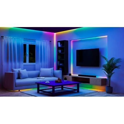 WiZ - LED RGBIC himmennettävä LED-nauha 4m LED/10,2W/5V 2700-6500K Wi-Fi