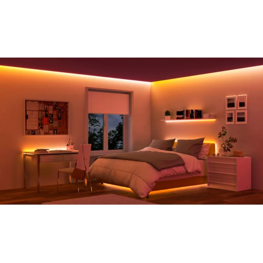 WiZ - LED RGBIC himmennettävä LED-nauha 4m LED/10,2W/5V 2700-6500K Wi-Fi