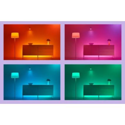 WiZ - LED RGBIC himmennettävä LED-nauha 4m LED/10,2W/5V 2700-6500K Wi-Fi