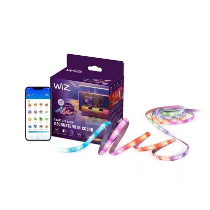 WiZ - LED RGBIC himmennettävä LED-nauha 4m LED/10,2W/5V 2700-6500K Wi-Fi