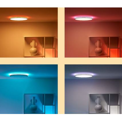 WiZ - LED RGBW Himmennettävä kattovalo RUNE LED/21W/230V 2200-6500K Wi-Fi musta