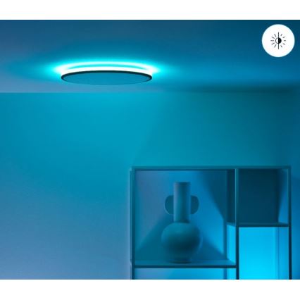 WiZ - LED RGBW Himmennettävä kattovalo RUNE LED/21W/230V 2200-6500K Wi-Fi musta