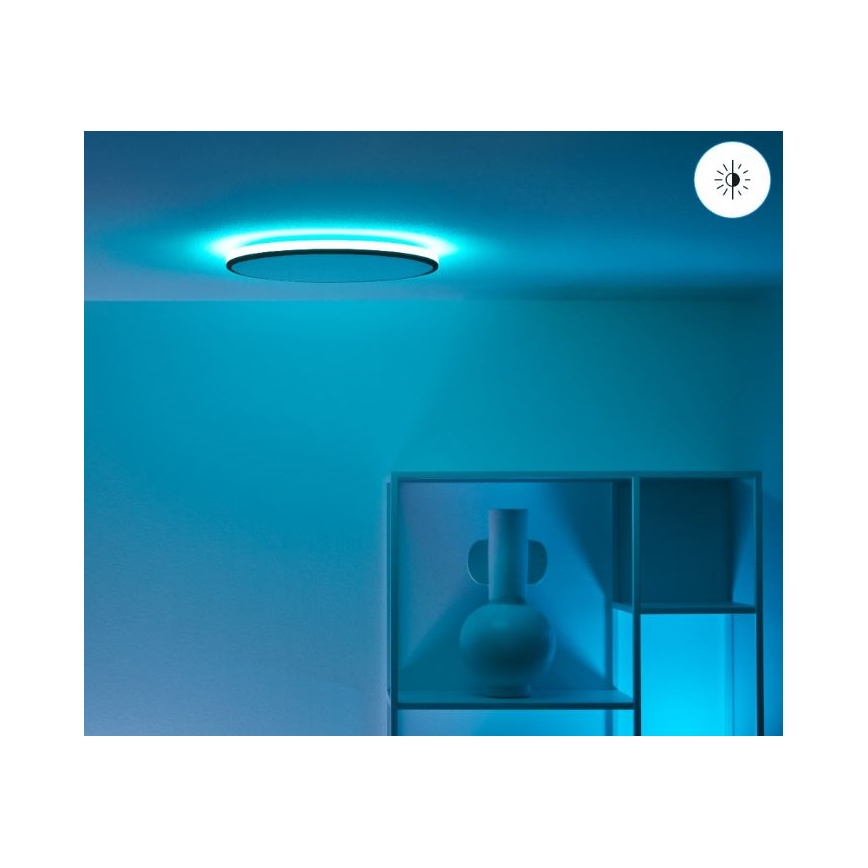 WiZ - LED RGBW Himmennettävä kattovalo RUNE LED/21W/230V 2200-6500K Wi-Fi musta