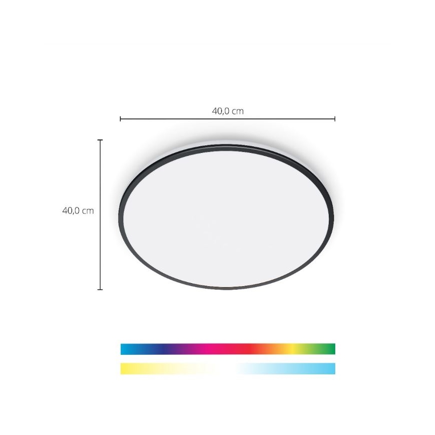 WiZ - LED RGBW Himmennettävä kattovalo RUNE LED/21W/230V 2200-6500K Wi-Fi musta