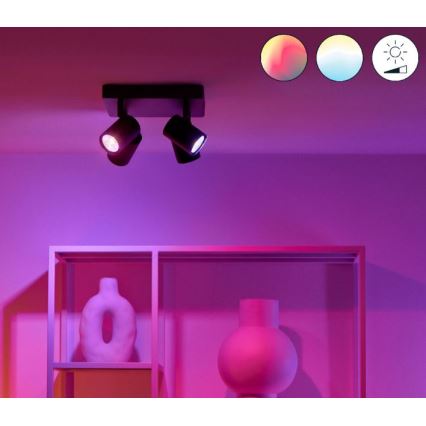 WiZ - LED RGBW Himmennettävä kohdevalo IMAGEO 4xGU10/4,9W/230V 2200-6500K Wi-Fi CRI 90 musta