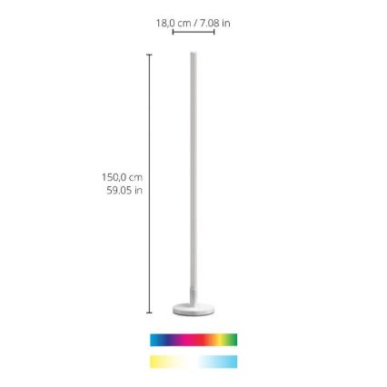 WiZ - LED RGBW Himmennettävä lattiavalaisin POLE LED/13W/230V 2200-6500K Wi-Fi