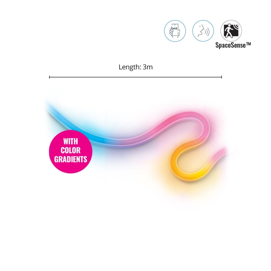 WiZ - LED RGBW Himmennettävä nauha 3m LED/24W/230V 2700-5000K Wi-Fi