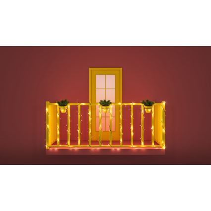 WiZ - LED RGBW Himmennettävä ulko ketju 160xLED 20m IP44 2700-5000K Wi-Fi