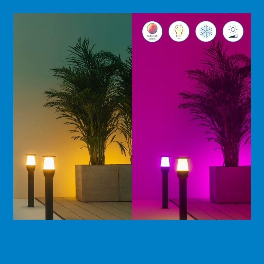 WiZ - LED RGBW himmennettävä ulkovalaisin ELPAS LED/4,8W/12/230V 2700-5000K IP65 Wi-Fi