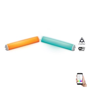 WiZ - SARJA 2x LED RGBW himmennettävä lamppu BAARI LED/5,5W/230V 2200-6500K Wi-Fi
