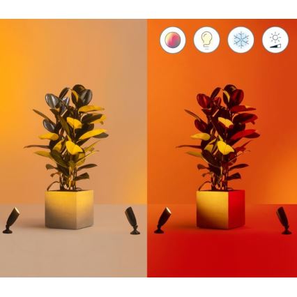 WiZ -SET 2x LED RGBW Himmennettävä ulkovalo SPOT LED/10W/230V 2700-5000K IP65 Wi-Fi