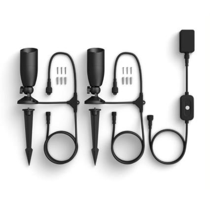 WiZ -SET 2x LED RGBW Himmennettävä ulkovalo SPOT LED/10W/230V 2700-5000K IP65 Wi-Fi