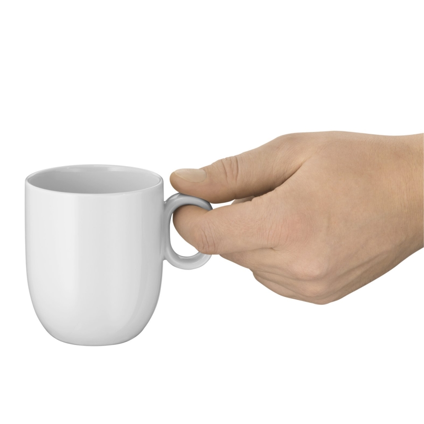 WMF - SARJA 2x Café Crème -kuppi ja aluslautanen BARISTA 170 ml valkoinen