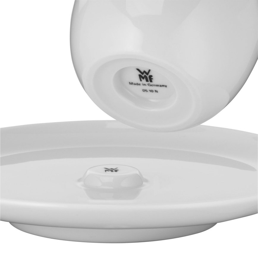 WMF - SARJA 2x Café Crème -kuppi ja aluslautanen BARISTA 170 ml valkoinen