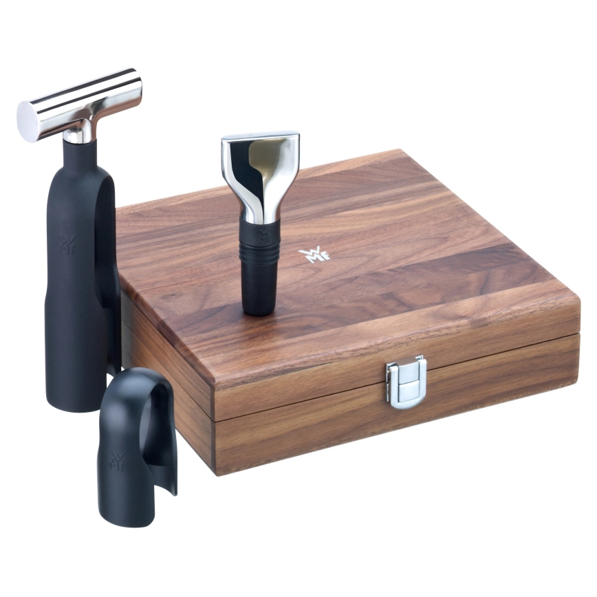 WMF - 3-osainen sommelier-setti, pähkinäpuu