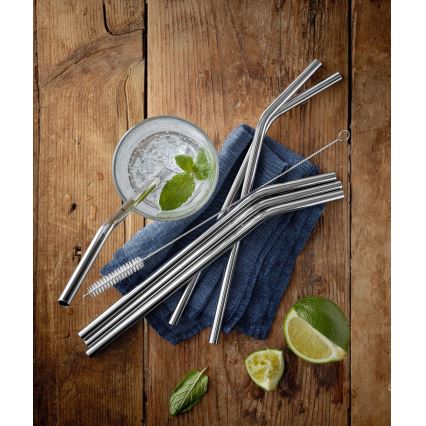 WMF - SETTI 6x Stainless steel straws BARIC + puhdistusharja