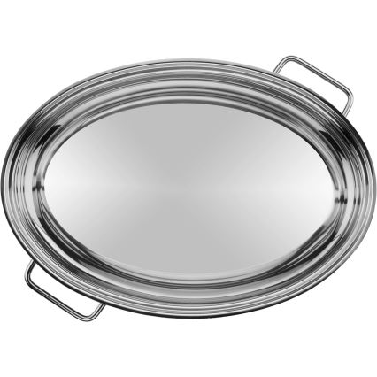 WMF - Soikea paistinpannu kannella  41x28,5 x18 cm ruostumaton