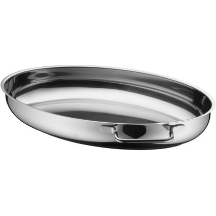 WMF - Soikea paistinpannu kannella  41x28,5 x18 cm ruostumaton