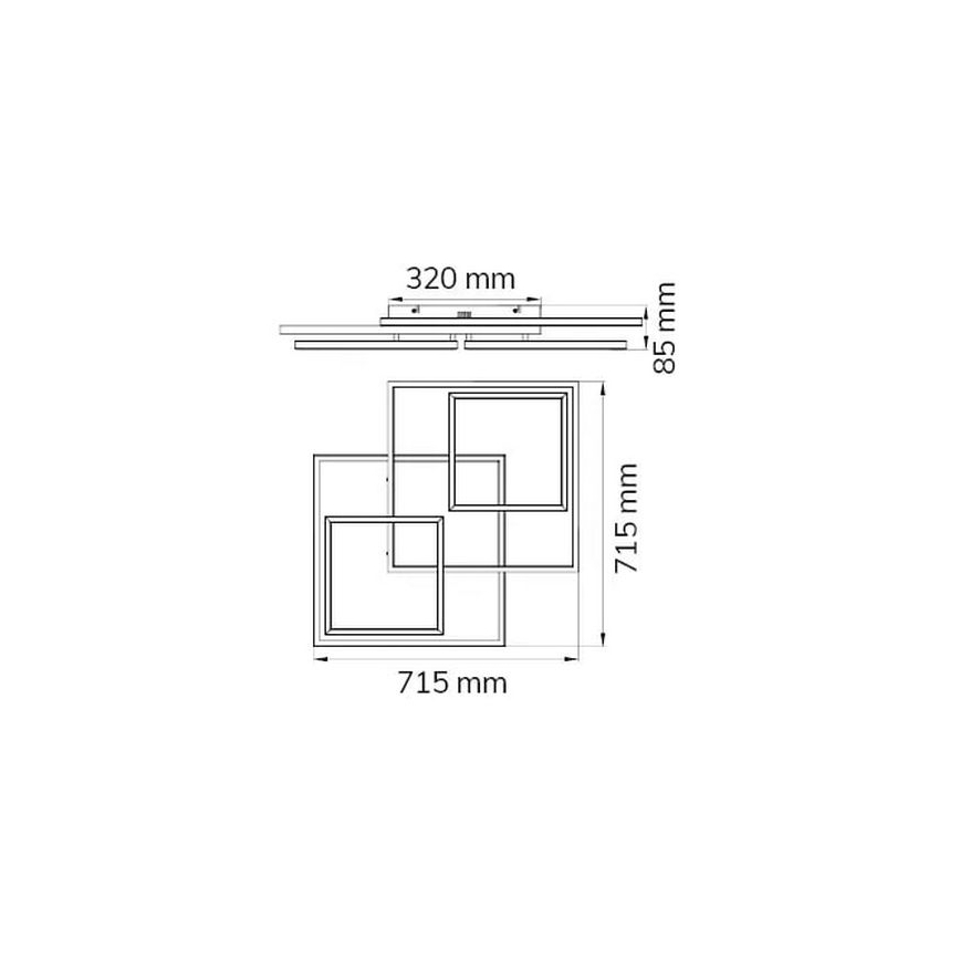 Wofi 10644 - LED-himmennyskattokruunu VISO LED/62W/230V